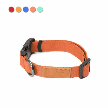 Durable Dog Collar | 40-Stitch Polyester Webbing | 5 Colors | Adjustable Fit Pet&Paw