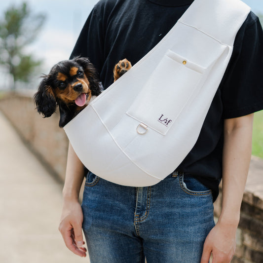 Stylish & Safe Pet Sling Carrier - Perfect for Small Dogs Up to 15lbs Pet&Paw