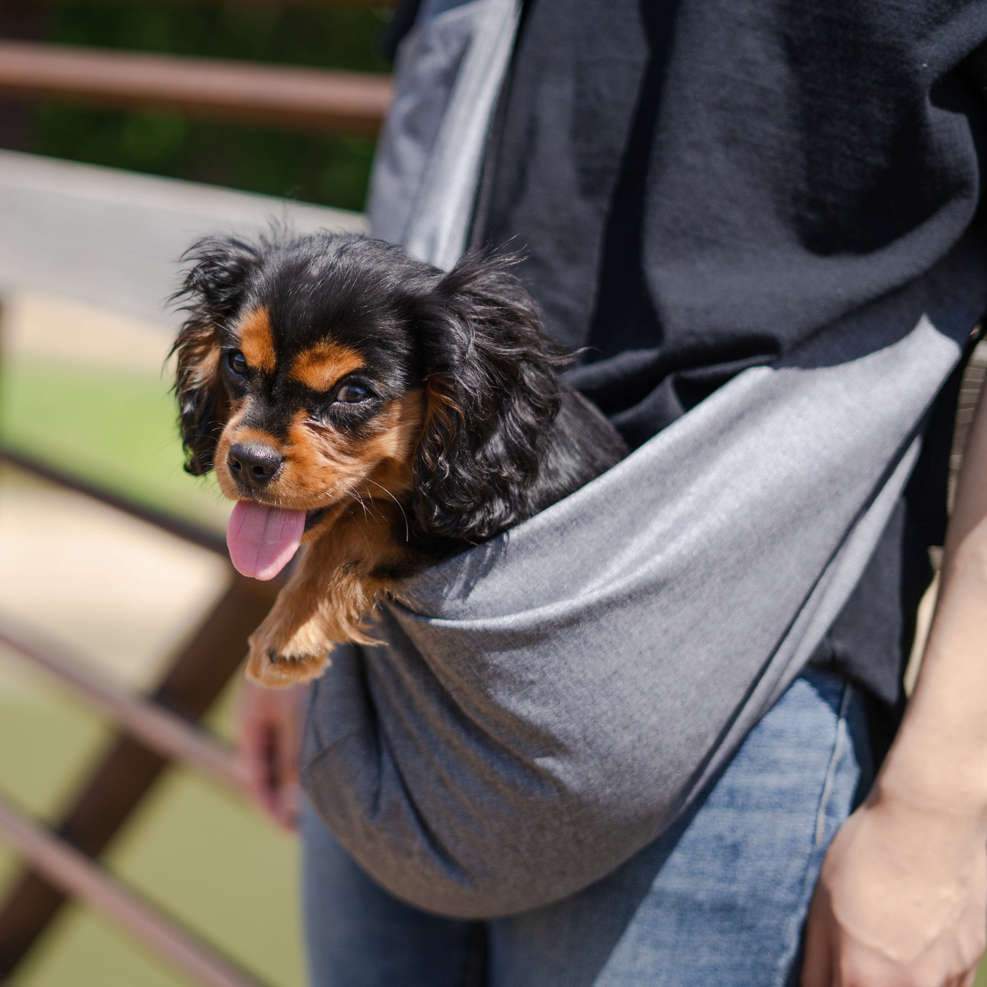 Cozy Small Dog Sling Carrier - Adjustable Pet Shoulder Bag for Walking & Travel Pet&Paw