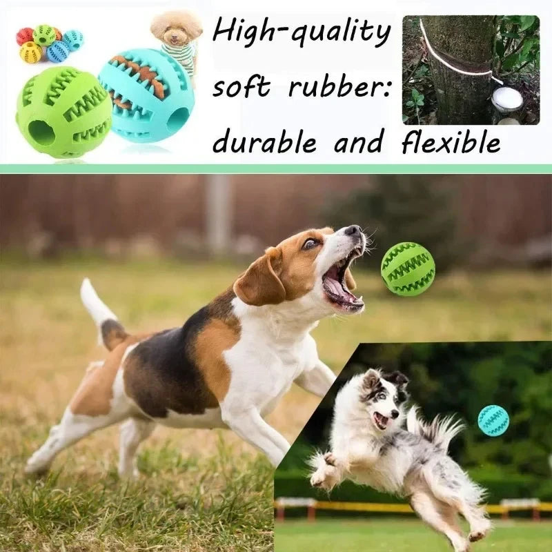 2-in-1 Dog Treat Ball & Teeth Cleaner - Interactive Treat Dispenser Toy for Dental Health Pet&Paw