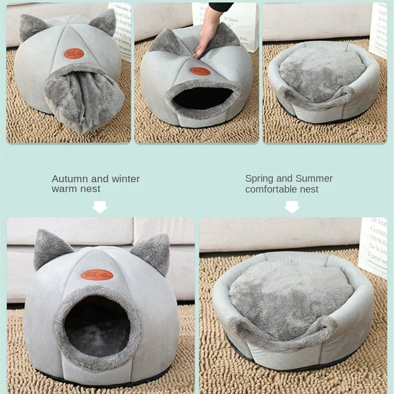 ComfyCave: All-Season Convertible Pet Bed for Dogs & Cats Pet&Paw