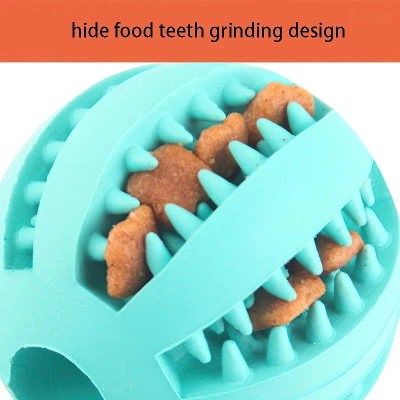 2-in-1 Dog Treat Ball & Teeth Cleaner - Interactive Treat Dispenser Toy for Dental Health Pet&Paw