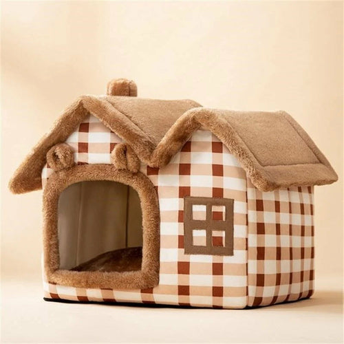 Cozy Cottage Pet House  - Ultra-Soft Plush Pet Bed with Bunny Ears | Machine Washable Indoor Pet Home Pet&Paw