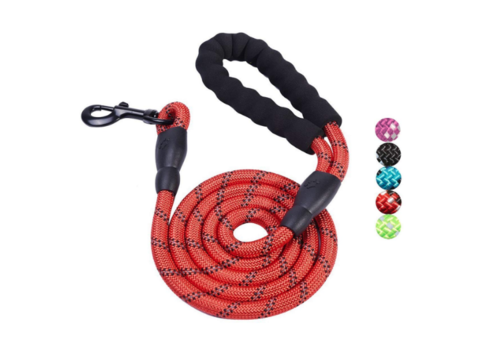 Indestructible Dog Leash - Mountain Grade Reflective Rope + FREE Waste Bag Dispenser Pet&Paw