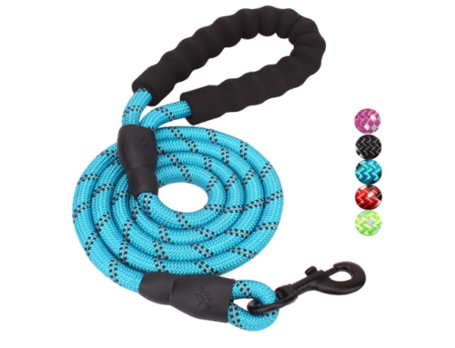 Indestructible Dog Leash - Mountain Grade Reflective Rope + FREE Waste Bag Dispenser Pet&Paw