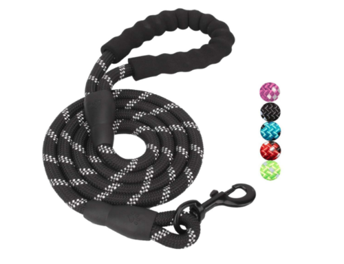 Indestructible Dog Leash - Mountain Grade Reflective Rope + FREE Waste Bag Dispenser Pet&Paw