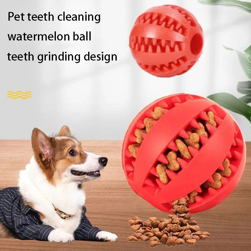 2-in-1 Dog Treat Ball & Teeth Cleaner - Interactive Treat Dispenser Toy for Dental Health Pet&Paw