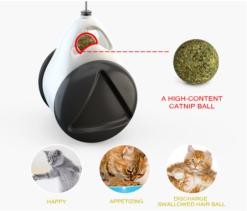 Wobble & Chase: Interactive Self-Balancing Cat Toy Pet&Paw