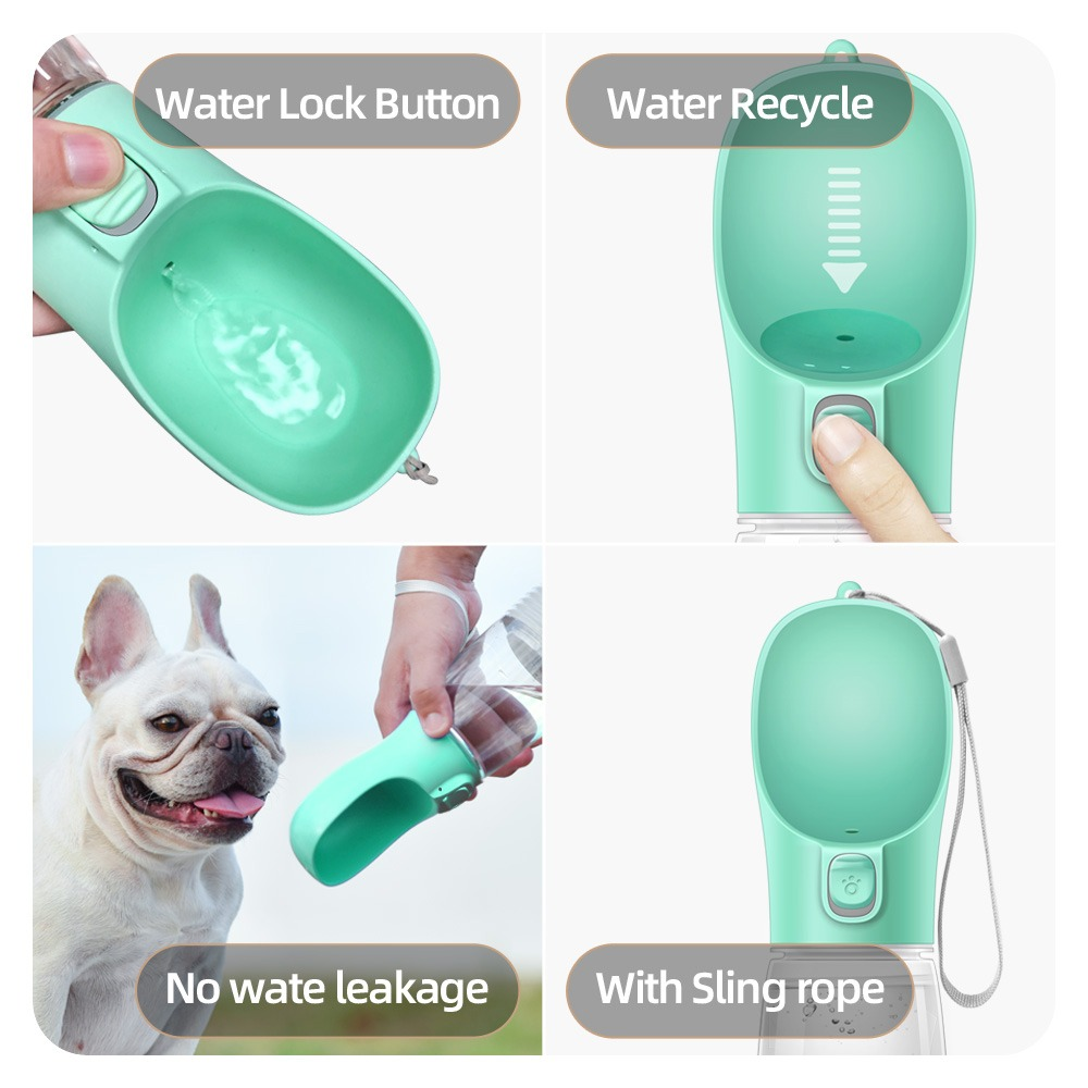 Premium Portable Dog Water Bottle | Leak-Proof Lock System | 350ml/550ml Pet Hydration Pet&Paw