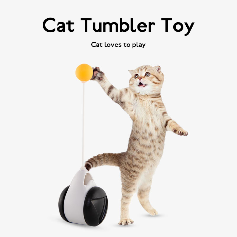 Wobble & Chase: Interactive Self-Balancing Cat Toy Pet&Paw