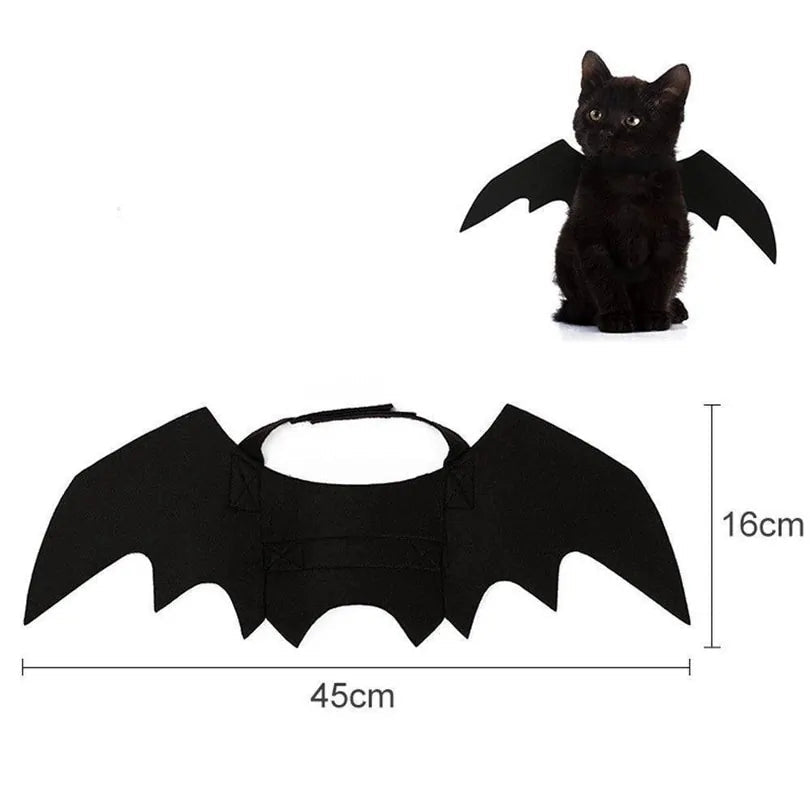 Transform Your pet into a Nocturnal Legend!  Halloween Pet Costume Small Pet Cat Bat Wings Pet&Paw