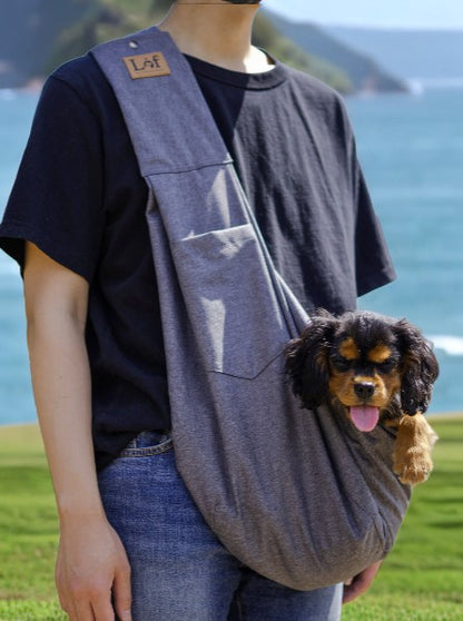 Cozy Small Dog Sling Carrier - Adjustable Pet Shoulder Bag for Walking & Travel Pet&Paw